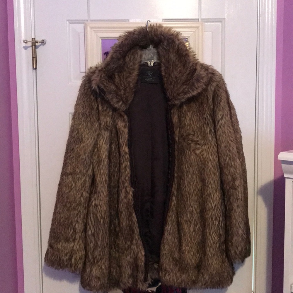 Zara Faux Fur Coat
